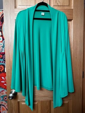 Jockey seafoam Green Open-Front Women's Cardigan Sweater